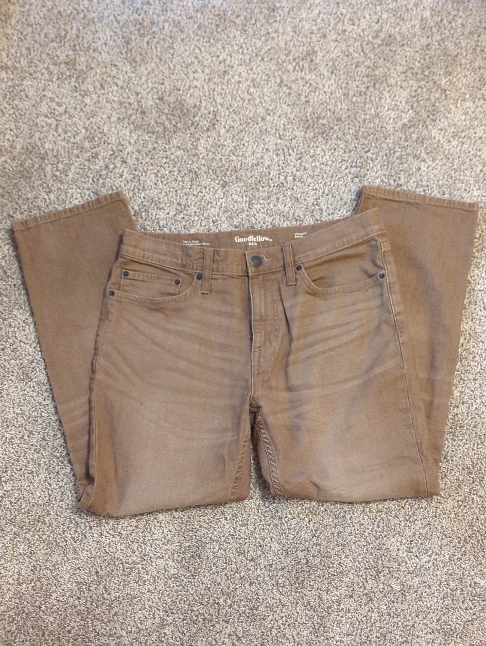 Nwot Goodfellow & Co Men's Tan Straight Jeans